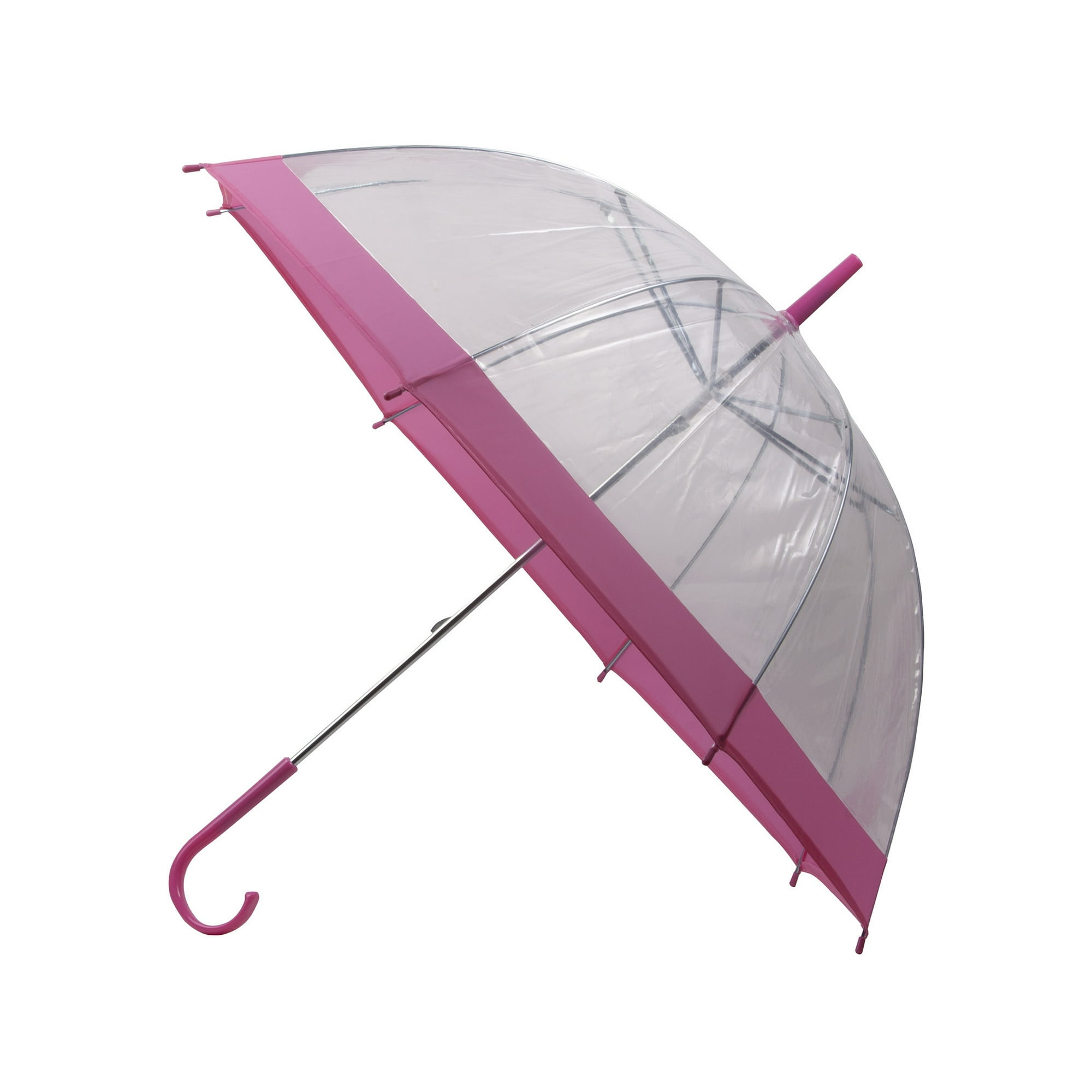 Saisong Clear Bubble Umbrellas with Unicorn Transparent Dome Umbrella Auto Open/ Windproof for Kids Hot Pink